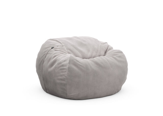 the beanbag - cord velour - platinum - 110cm x 70cm