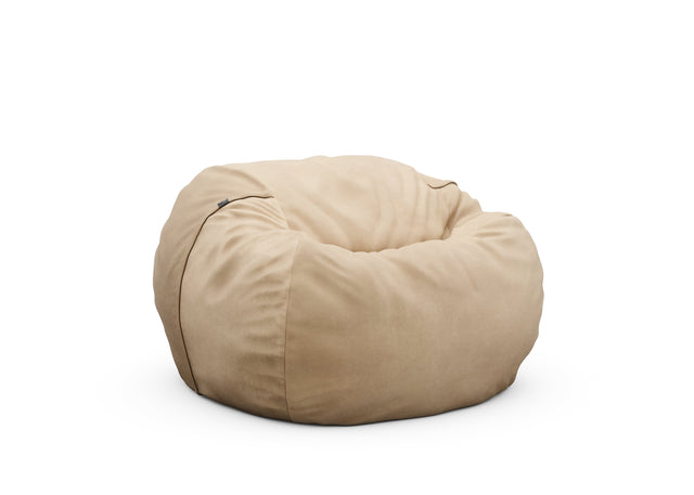 the beanbag - leather - beige - 110cm x 70cm