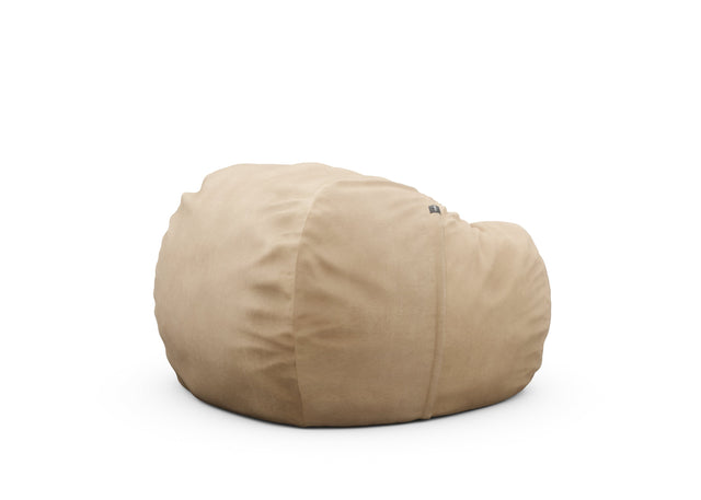 the beanbag - leather - beige - 110cm x 70cm