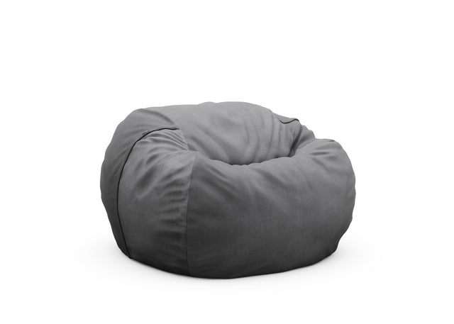 the beanbag - leather - dark grey - 110cm x 70cm