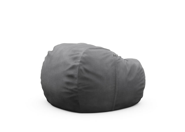 the beanbag - leather - dark grey - 110cm x 70cm