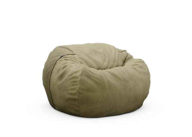 the beanbag - leather - olive - 110cm x 70cm