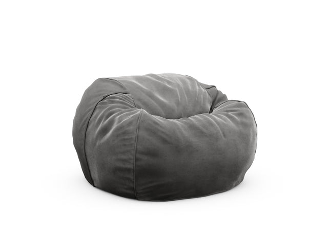 the beanbag - velvet - dark grey - 110cm x 70cm