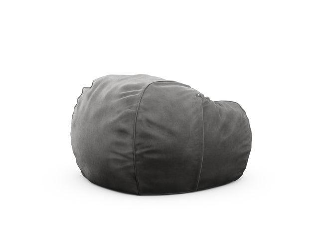 the beanbag - velvet - dark grey - 110cm x 70cm