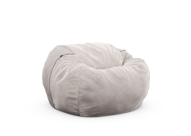 the beanbag - velvet - light grey - 110cm x 70cm