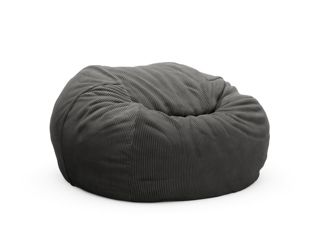 the jumbo beanbag - cord velour - dark grey - 140cm x 90cm