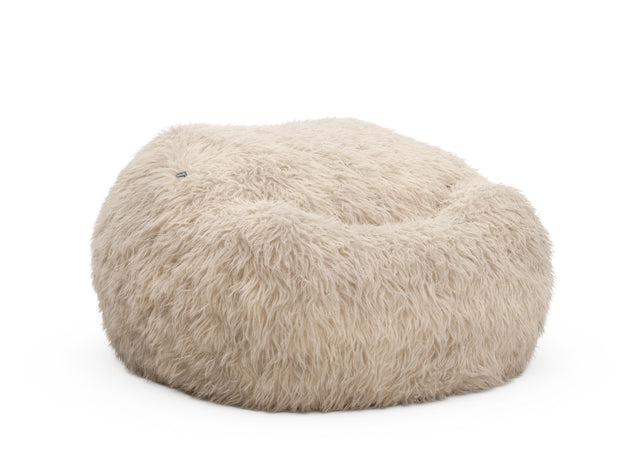 the jumbo beanbag - flokati - beige - 140cm x 90cm