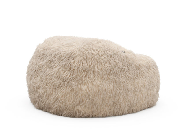 the jumbo beanbag - flokati - beige - 140cm x 90cm