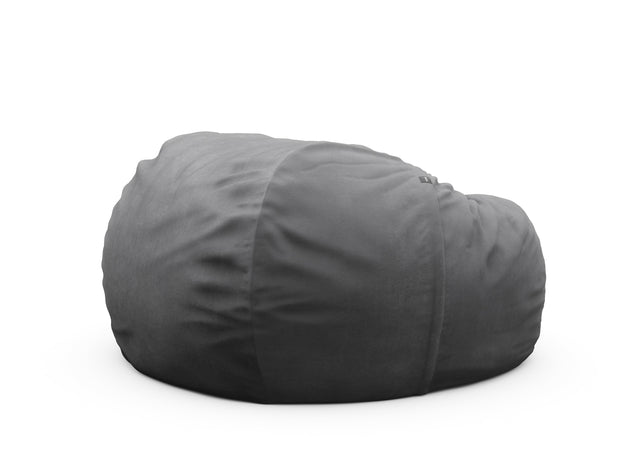 the jumbo beanbag - leather - dark grey - 140cm x 90cm