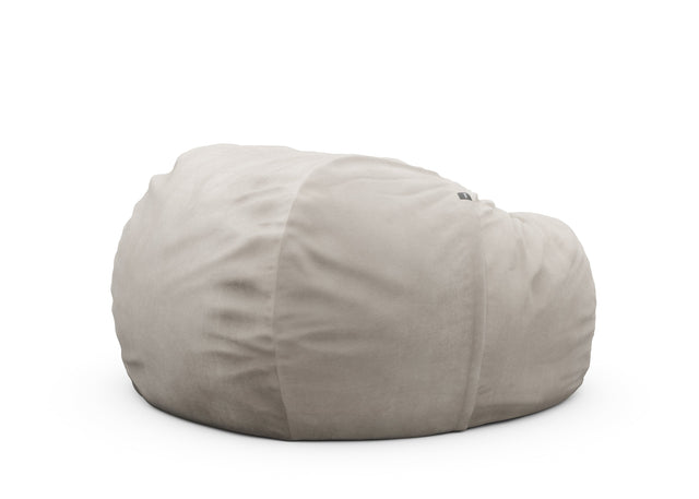 the jumbo beanbag - leather - light grey - 140cm x 90cm