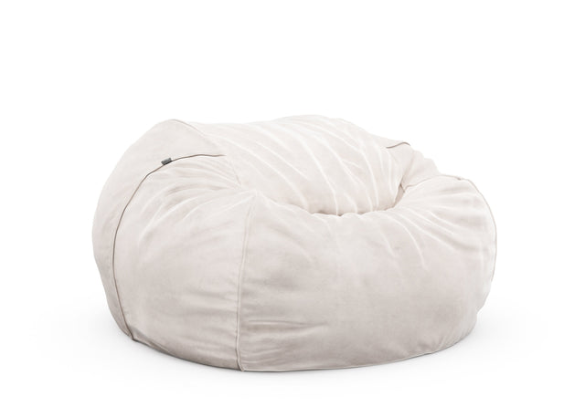 the jumbo beanbag - velvet - creme - 140cm x 90cm