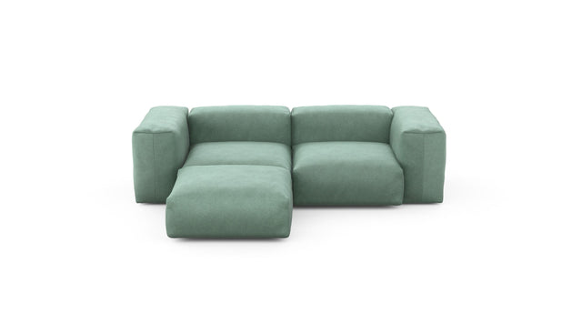 Preset three module chaise sofa - velvet - mint - 230cm x 199cm