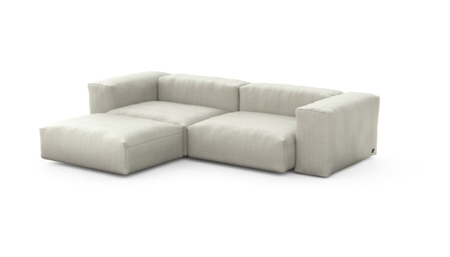 Preset three module chaise sofa - herringbone - stone - 272cm x 199cm