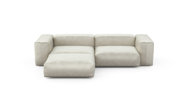 Preset three module chaise sofa - velvet - creme - 272cm x 199cm