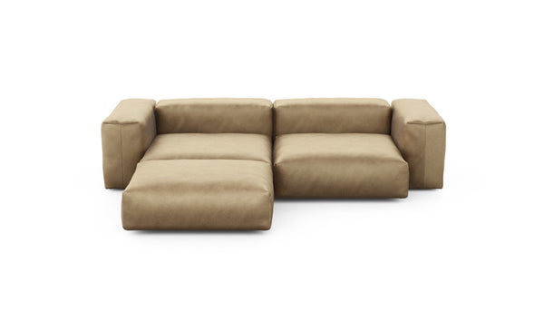 Preset three module chaise sofa - velvet - caramel - 272cm x 220cm