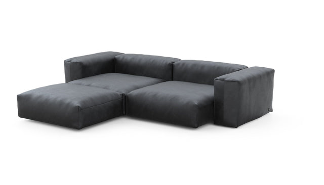 Preset three module chaise sofa - velvet - dark grey - 272cm x 220cm