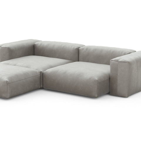 vetsak three module chaise sofa 272x220 velvet light grey – vetsak®