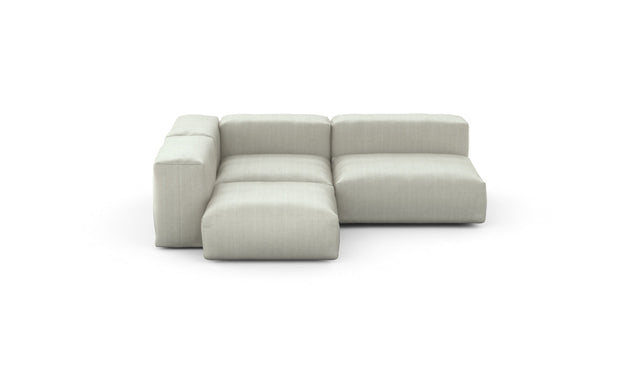 Preset three module corner sofa - herringbone - stone - 241cm x 199cm