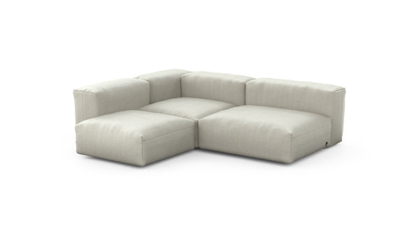 Preset three module corner sofa - herringbone - stone - 241cm x 199cm