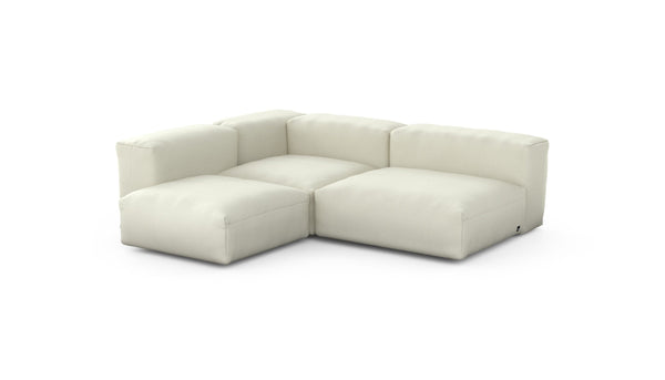 Preset three module corner sofa - pique - creme - 241cm x 199cm