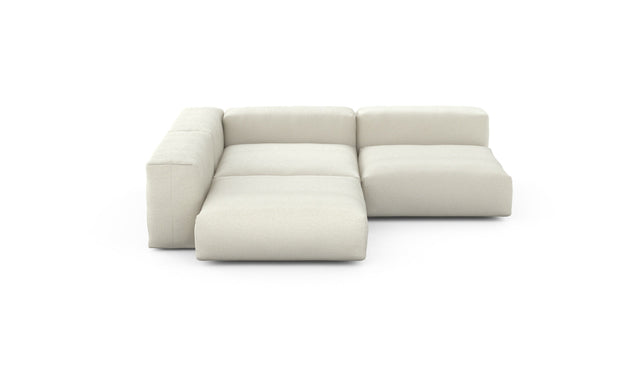 Preset three module corner sofa - linen - platinum - 241cm x 241cm