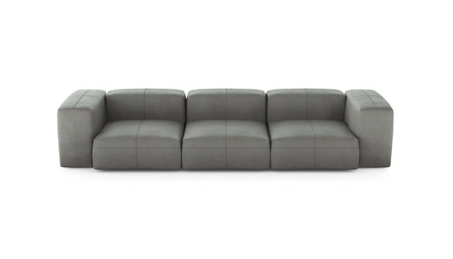 Preset three module sofa - leather - light grey - 314cm x 115cm