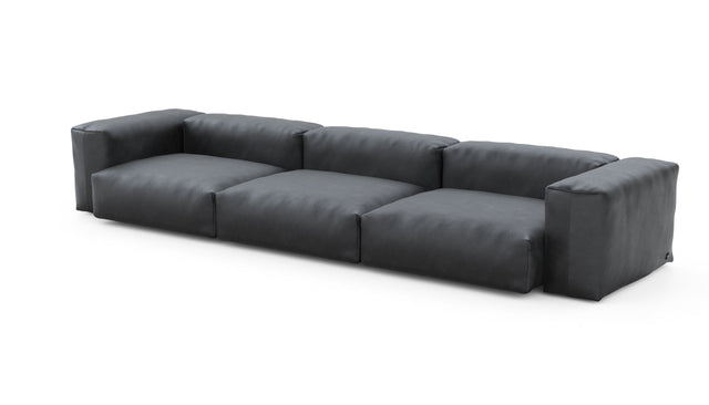 Preset three module sofa - velvet - dark grey - 377cm x 115cm