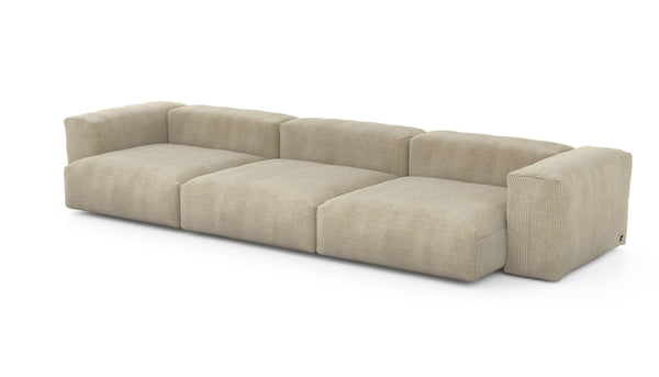 Preset three module sofa - cord velours - sand - 377cm x 136cm