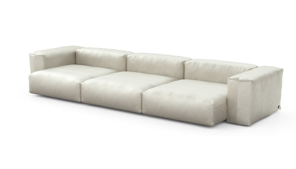 Preset three module sofa - velvet - creme - 377cm x 136cm