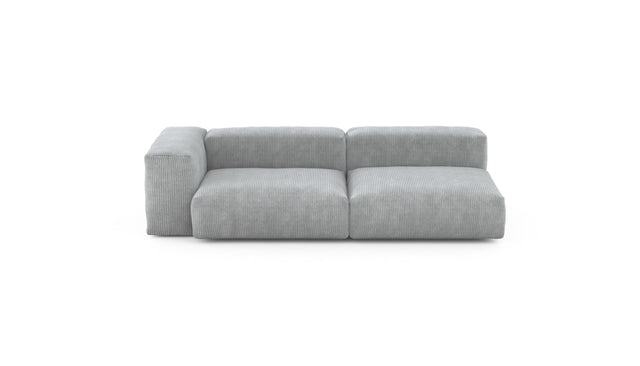 Preset two module chaise - cord velours - light grey - 241cm x 115cm