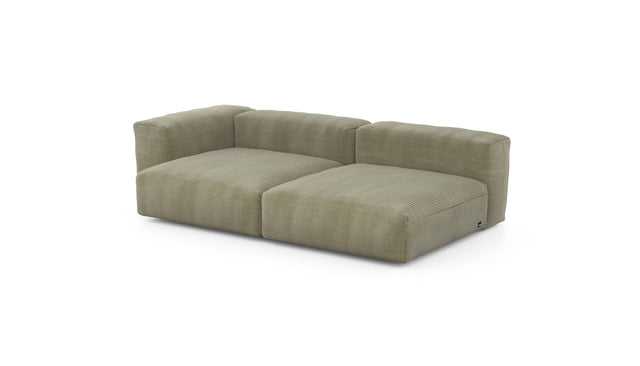 Preset two module chaise - cord velours - khaki - 241cm x 136cm