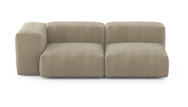 Preset two module chaise sofa - 199 x 94 - cord velour - sand