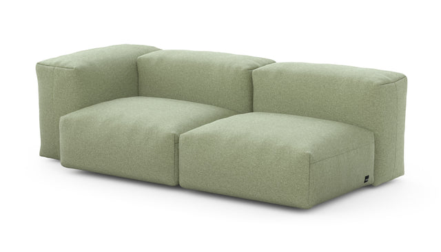 Preset two module chaise sofa - 199 x 94 - linen - olive