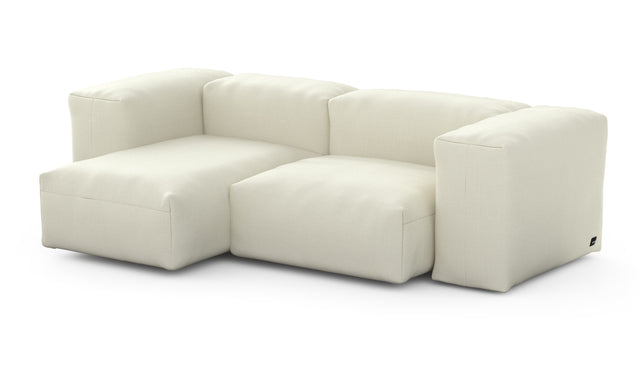 Preset two module chaise sofa - 209 x 115 - pique - creme