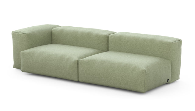 Preset two module chaise sofa - 241 x 94 - linen - olive