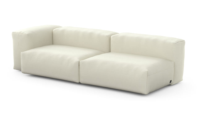 Preset two module chaise sofa - 241 x 94 - pique - creme