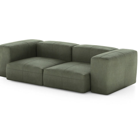 vetsak two module sofa 230x115 leather olive – vetsak®