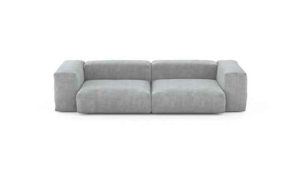 Preset two module sofa - cord velours - light grey - 272cm x 115cm