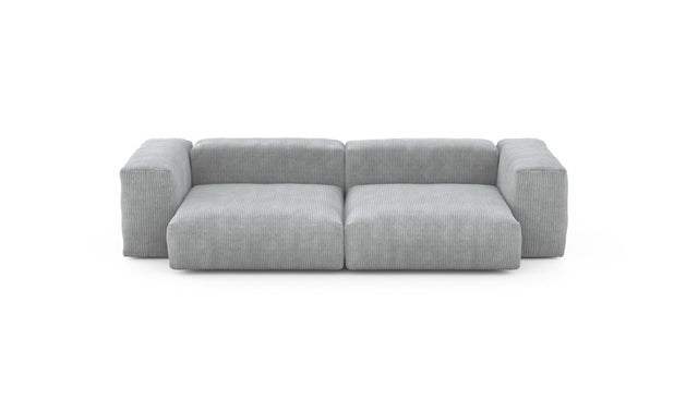 Preset two module sofa - cord velours - light grey - 272cm x 136cm