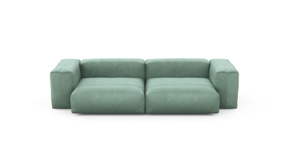 Preset two module sofa - velvet - mint - 272cm x 136cm