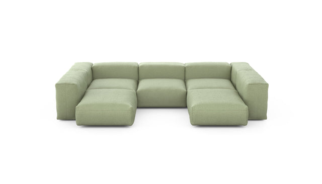 Preset u-shape sofa - linen - olive - 314cm x 220cm