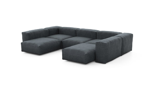 Preset u-shape sofa - pique - dark grey - 314cm x 220cm