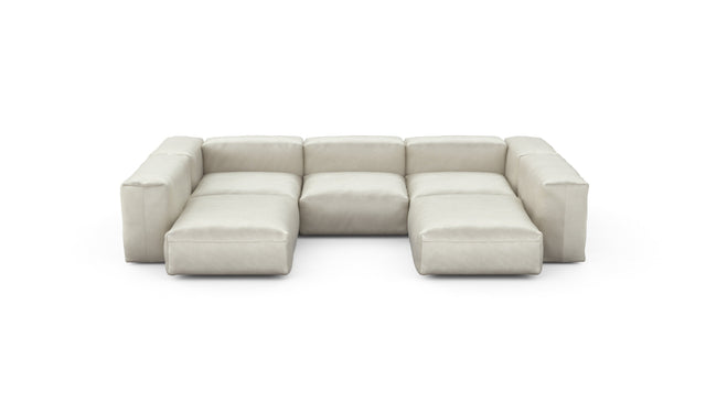 Preset u-shape sofa - velvet - creme - 314cm x 220cm