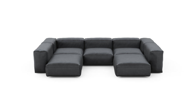 Preset u-shape sofa - velvet - dark grey - 314cm x 220cm