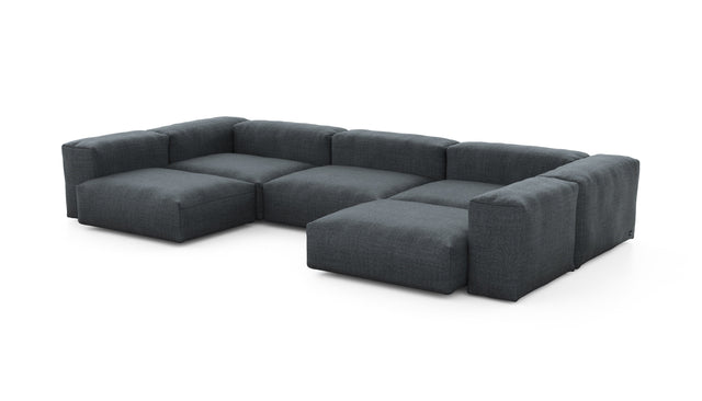 Preset u-shape sofa - pique - dark grey - 377cm x 199cm