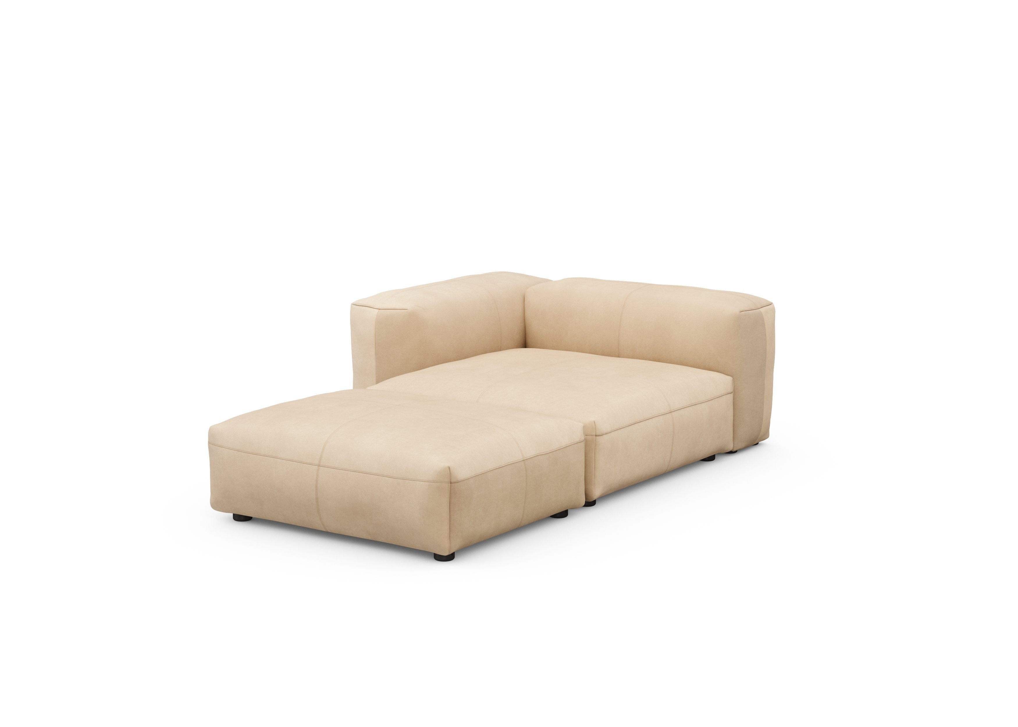 vetsak®-Sofa Daybed L Leather beige