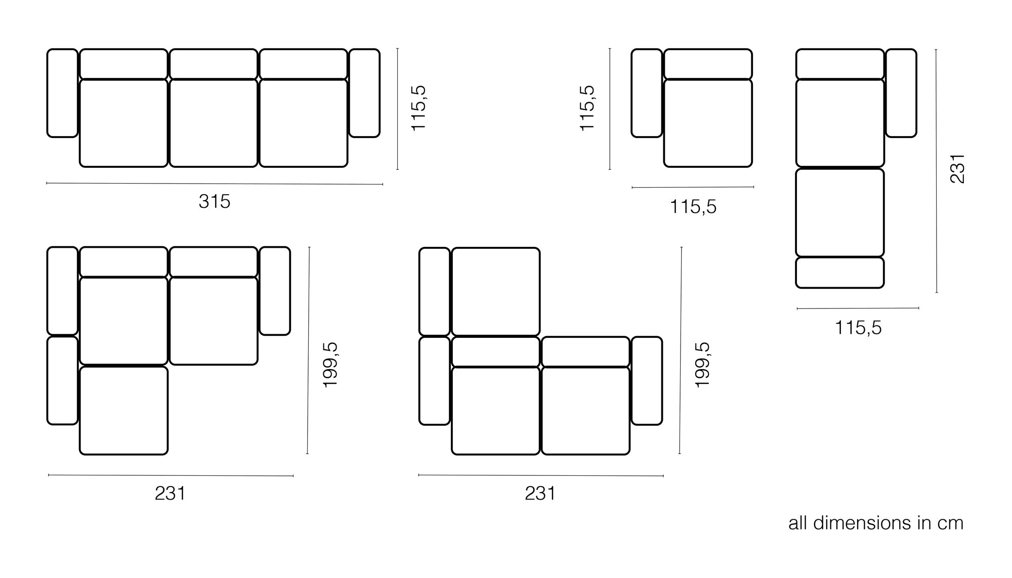 vetsak®-Three Seat Sofa S Linen platinum