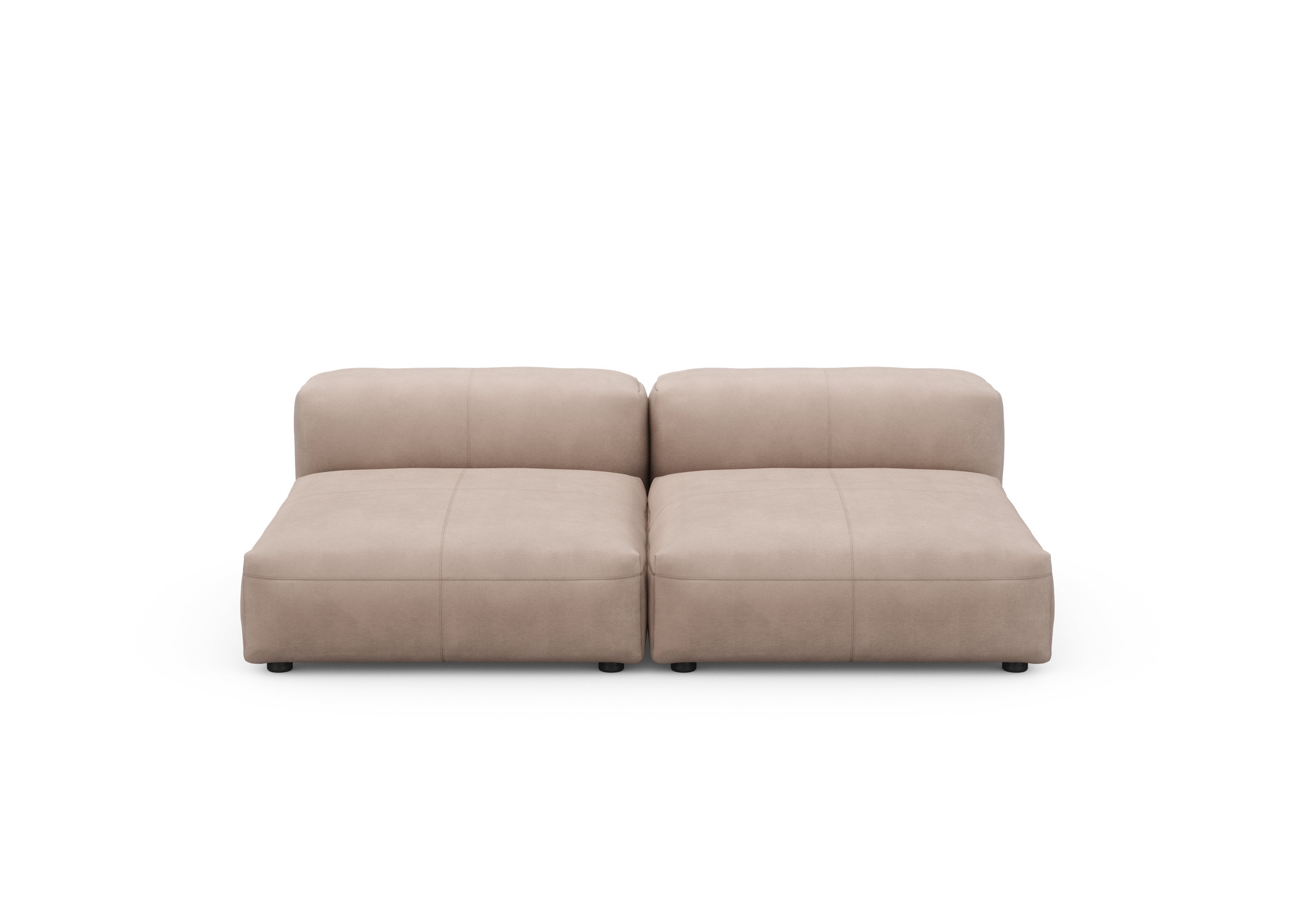 vetsak®-Two Seat Lounge Sofa L Leather stone
